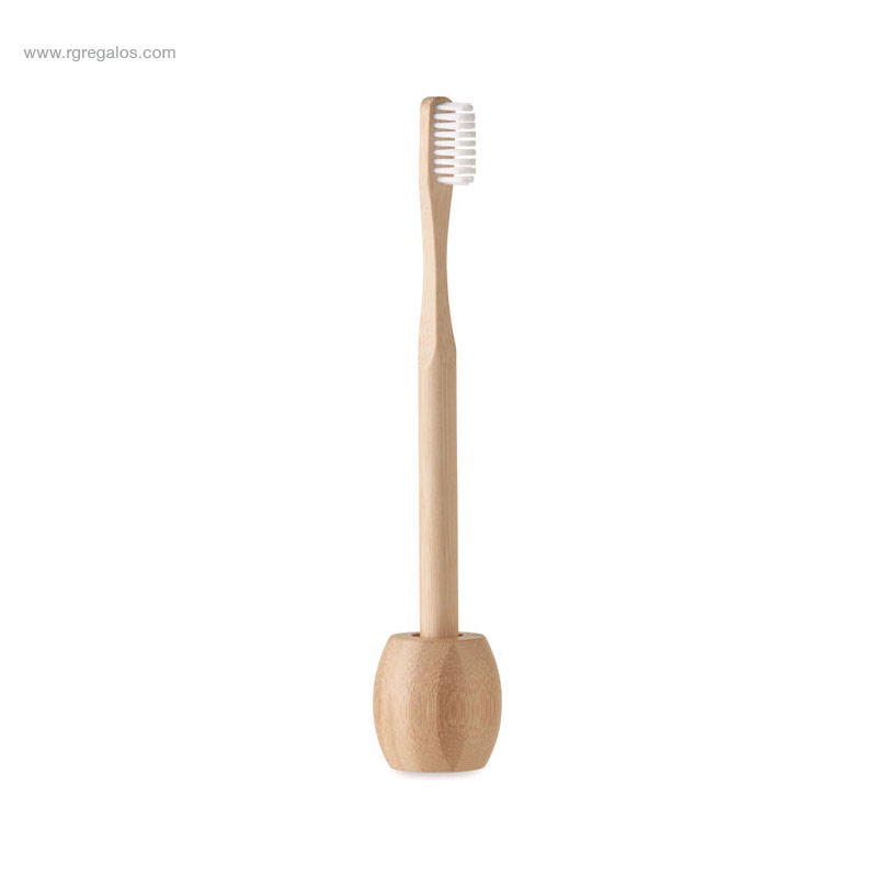 Cepillo dientes soporte bambú publicitario