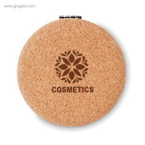 Espejo doble publicitario en corcho para promociones