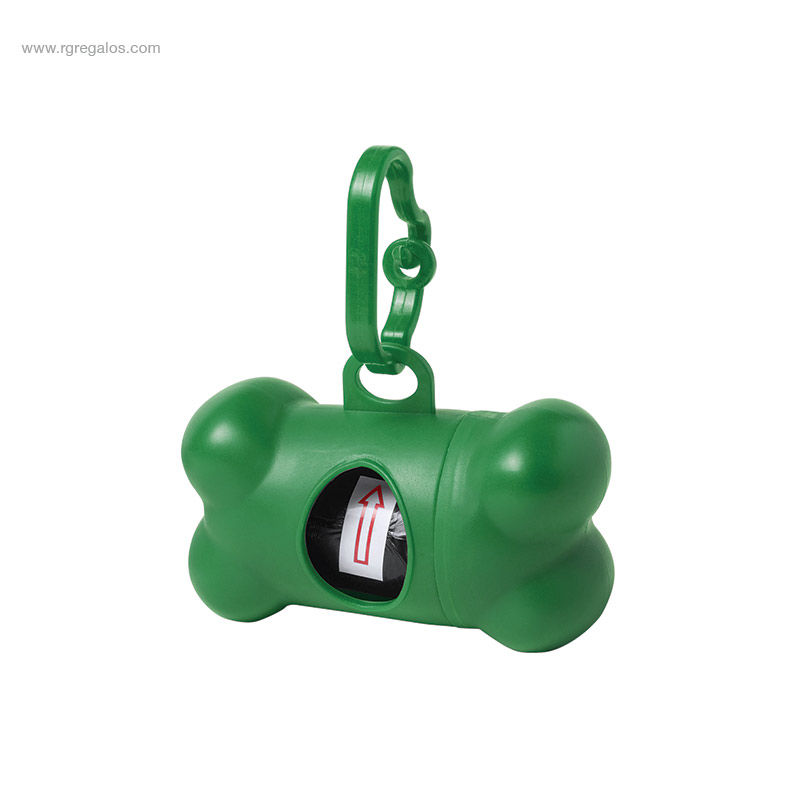 Dispensador bolsas mascotas barato verde