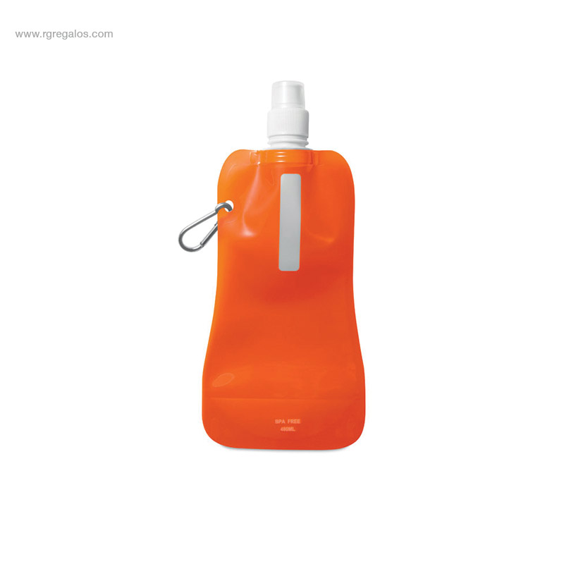 Botella plegable PET personalizada naranja