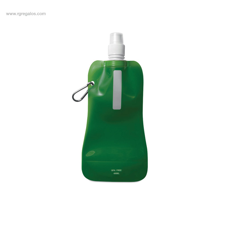 Botella plegable PET personalizada verde