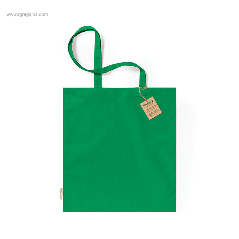 Bolsa algodón orgánico 140gr personalizada verde