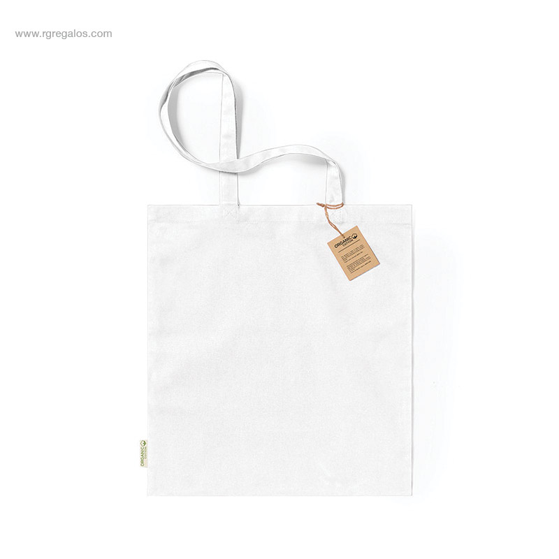 Bolsa algodón orgánico 140gr personalizada blanca