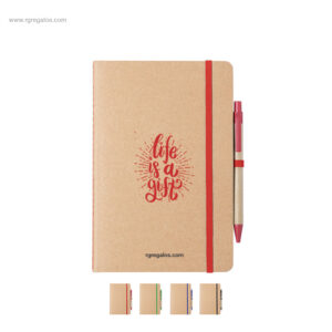 Bloc notas A5 cartón reciclado personalizado