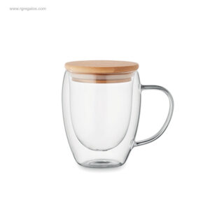 Taza vidrio borosilicato 250ml para logo