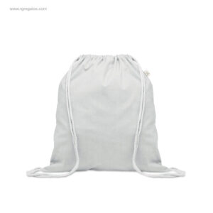 Mochila cuerdas algodón reciclado y RPET blanca