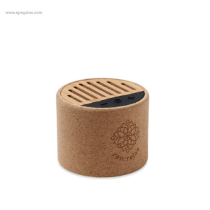 Altavoz inalámbrico carcasa corcho personalizado para merchandising sostenible para empresas