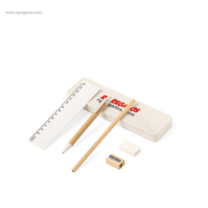 Set escritura caña de trigo personalizado para regalos publicitarios ecológicos