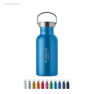 Botella con asa acero inox reciclado para regalos de empresa ecológicos