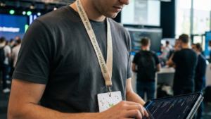 acreditaciones sostenibles lanyards para eventos