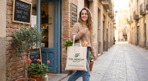bosses de cotó orgànic per a comerços locals sostenibles