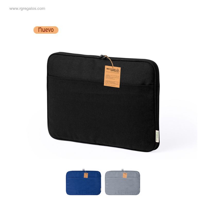 Funda para ordenador portátil de algodón reciclado personalizada
